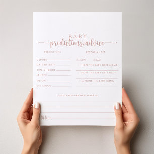 Tarjetas de consejo y predicciones para bebés de o