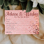 Tarjetas de consejos de Bodas de Rosy Confetti Pur<br><div class="desc">Consejos bodas y tarjetas de deseos para la novia y el novio,  Deseos para el Sr. y la Sra. - Ducha nupcial,  juegos de soltera.</div>