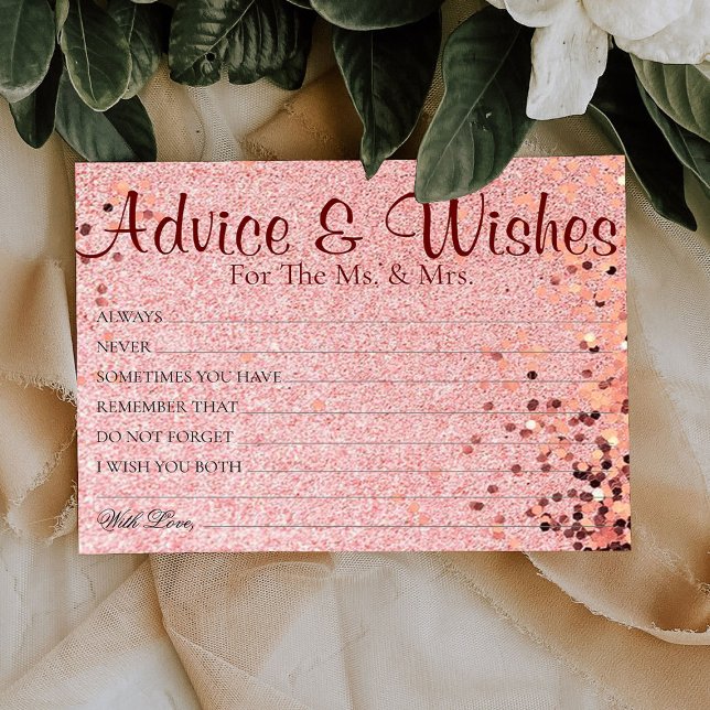 Tarjetas de consejos de Bodas de Rosy Confetti Pur (Subido por el creador)