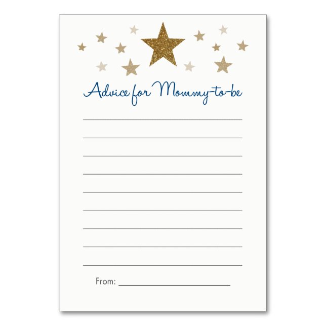 Tarjetas de consejos de Twinkle Twinkle Little Sta (Anverso)