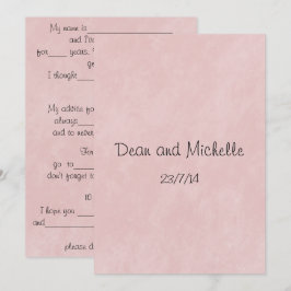 Tarjetas de consejos divertidos para la boda