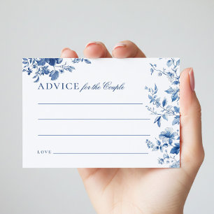 Tarjetas de Consejos Elegantes de Toile Azul Chino
