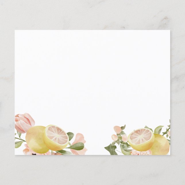 Tarjetas de consejos | Floral Rosa | Cítrico (Reverso)