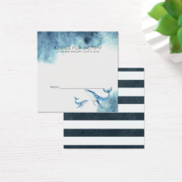 Tarjetas de Consejos para Baby Shower | Ballenas A
