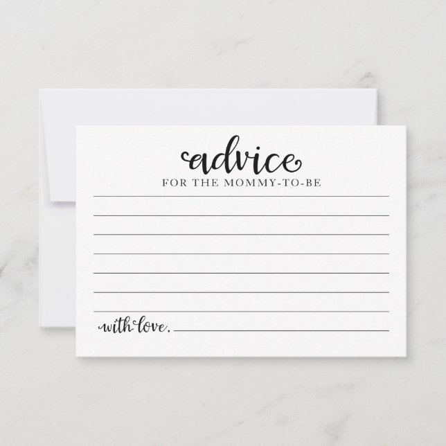 Tarjetas de Consejos para Baby Shower de Halloween (Anverso)