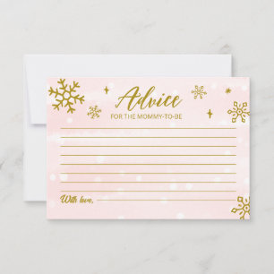 Tarjetas de Consejos para Baby Shower de Niña Copo