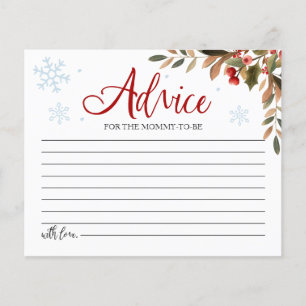Tarjetas de consejos para baby shower de Santa beb