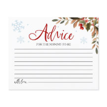 Tarjetas de consejos para baby shower de Santa beb