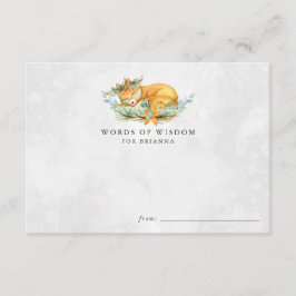 Tarjetas de Consejos para Baby Shower de Zorro del