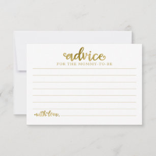 Tarjetas de Consejos para Baby Shower del Niño de 