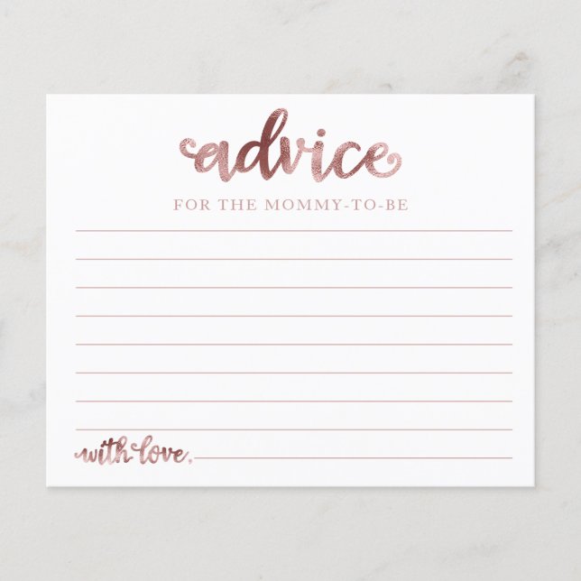 Tarjetas de Consejos para Despedida de Soltera de  (Anverso)