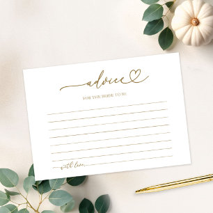 Tarjetas de Consejos para Despedida de Soltera de