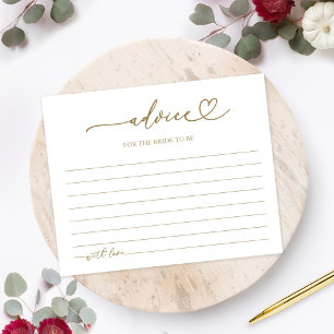 Tarjetas de Consejos para Despedida de Soltera de