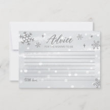 Tarjetas de consejos para ducha de bebé gris bebé