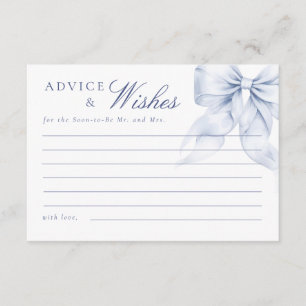 Tarjetas de Consejos para Fiesta de Boda con Lazo