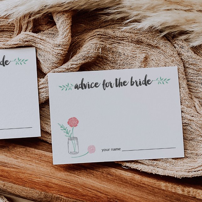 Tarjetas de consejos para la novia | Frasco de Mas (Subido por el creador)