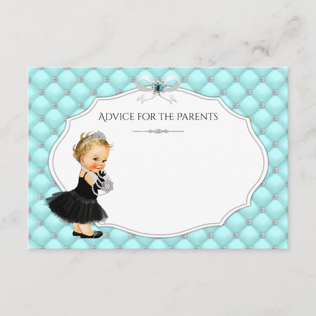 Tarjetas de consejos para padres de niñas para bab (Anverso)