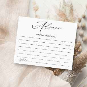 Tarjetas de consejos para una despedida de soltera