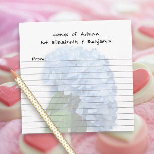 Tarjetas de consejos personalizadas de boda con fl