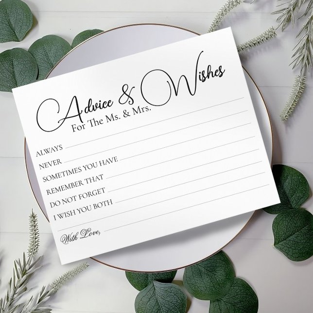 Tarjetas de consejos simples mínimos para Bodas (Subido por el creador)