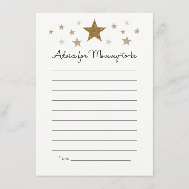 Tarjetas de Consejos Twinkle Twinkle Little (Anverso)