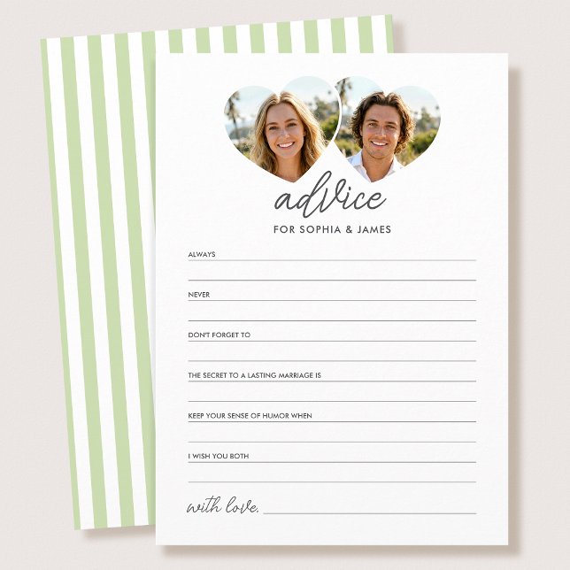 Tarjetas de Consejos y Deseos de Boda Elegantes Fo (Subido por el creador)
