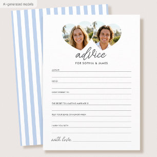 Tarjetas de Consejos y Deseos de Boda Elegantes Fo