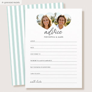 Tarjetas de Consejos y Deseos de Boda Elegantes Fo