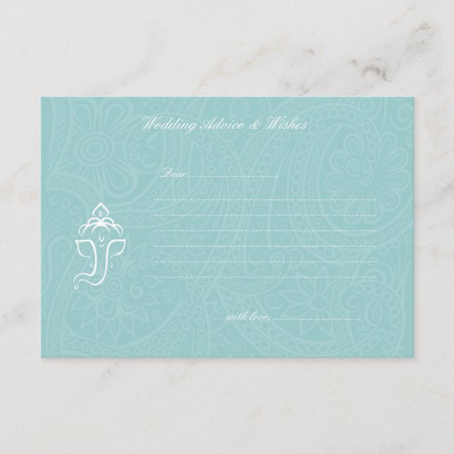 Tarjetas de consejos y deseos para los Bodas de Bl (Anverso)