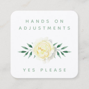 Tarjetas de consentimiento de ajuste de yoga flora