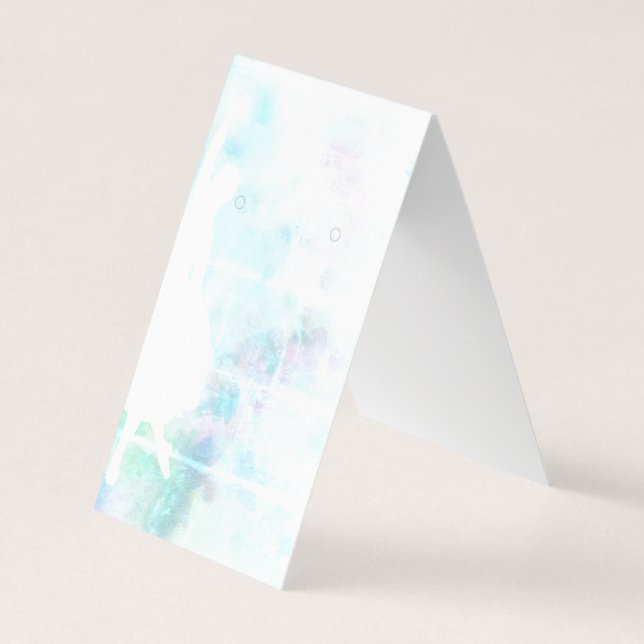 Tarjetas de consigna de carpas de ballet azul y bl (Anverso)