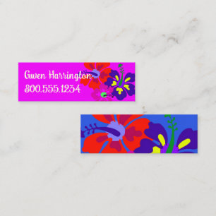 Tarjetas de Contacto con Perfil de Hibisco Audaz