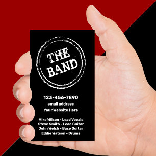 Tarjetas de Contacto de Negocios de Banda de Rock