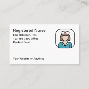 Tarjetas de contacto de negocios de enfermera regi