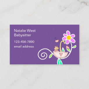 Tarjetas de contacto de niñera para bebés para b