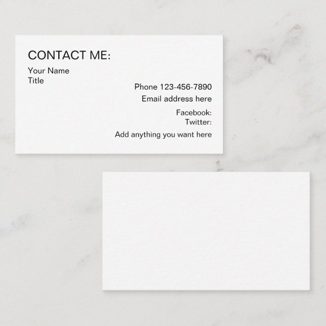 Tarjetas de Contacto Empresarial (Anverso / Reverso)