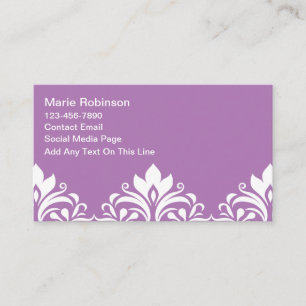 Tarjetas de contacto personales Floral femenina
