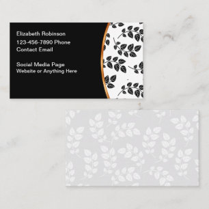 Tarjetas de Contacto Personales para Damas con Cla