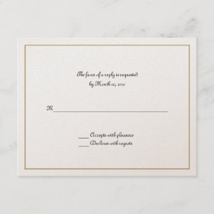 Tarjetas de contestación del capítulo del oro