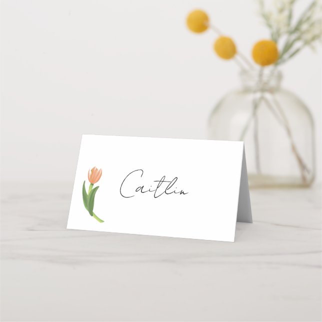 Tarjetas de Coral Tulip Place (Anverso)