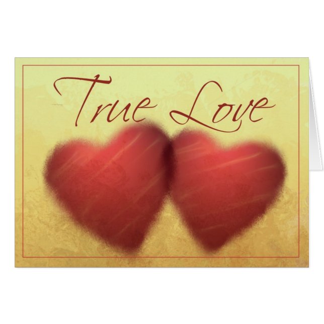 Tarjetas de corazón de amor verdadero (Anverso (Horizontal))