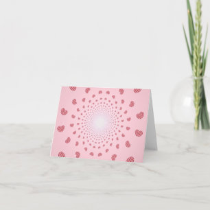 Tarjetas de corazones rosas para siempre