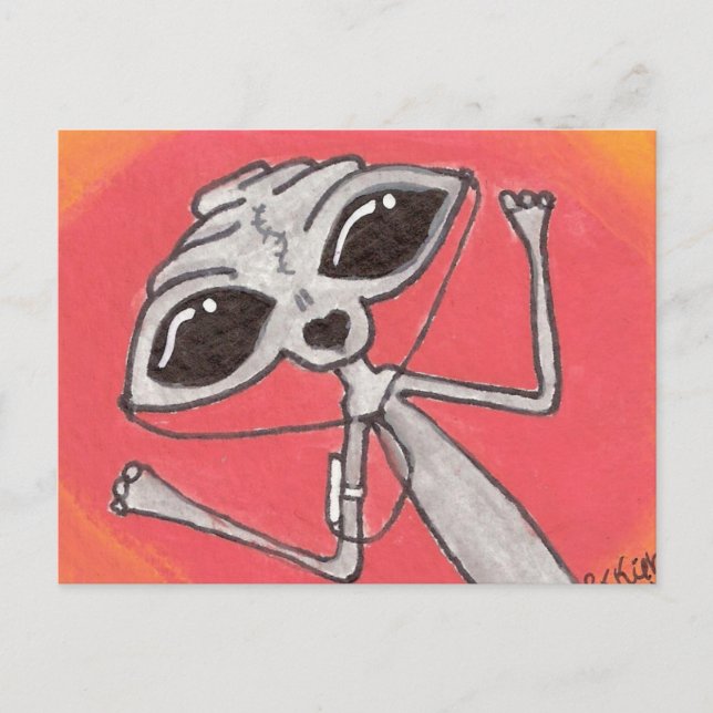 Tarjetas de correo de Alien IPOD (Anverso)