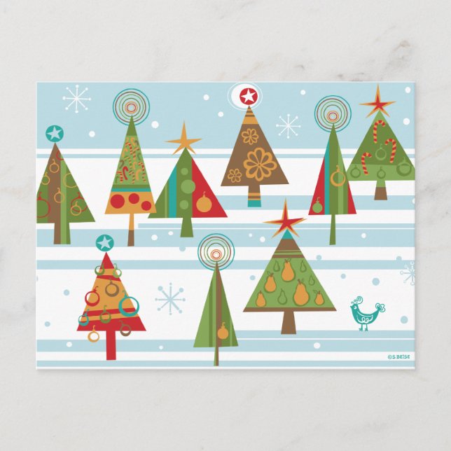 Tarjetas de correo de árboles de Navidad (Anverso)