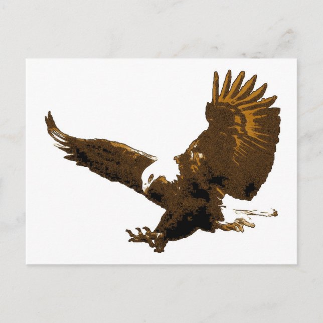 Tarjetas de correo de aterrizaje de águila calva (Anverso)