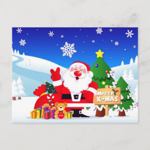 Tarjetas de correo de Santa "mreey x-mas"
