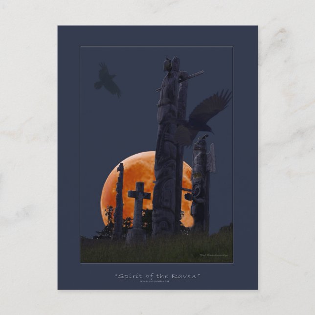 Tarjetas de correo Raven y Totems (Anverso)