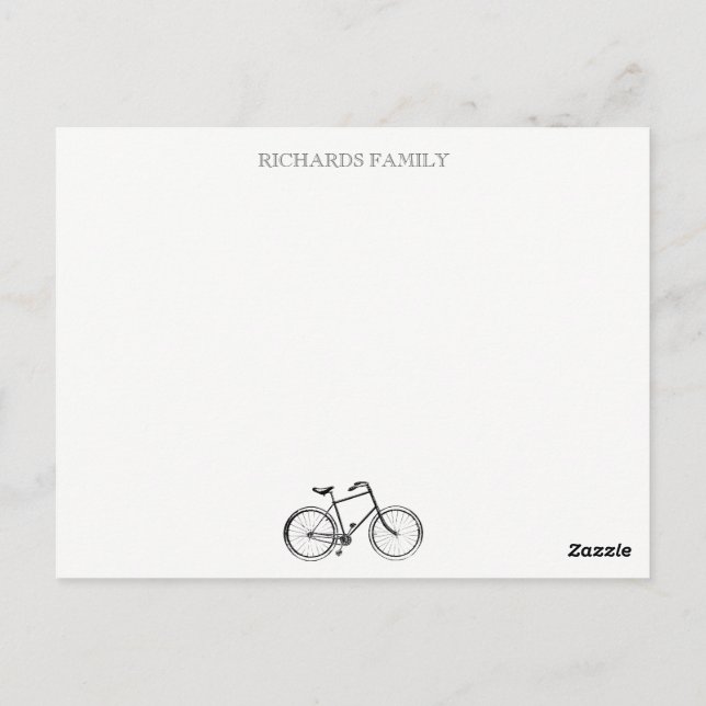 Tarjetas de Correspondencia de Bicicleta (Reverso)