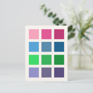 Tarjetas de Cuadrados de Color (Primavera)