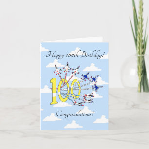 Tarjetas de cumpleaños 100th Blue Sky - Thunderbir